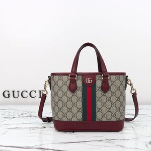 Gucci Beige and Red Shoulder Bag